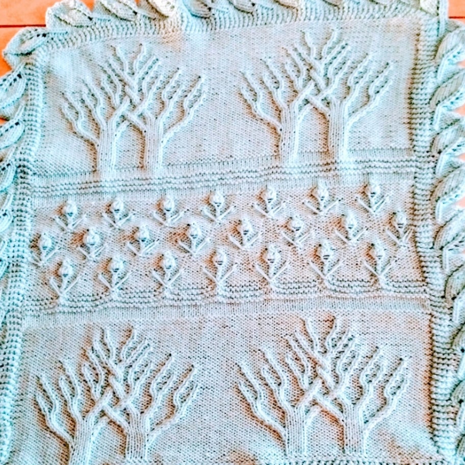 Tree of life baby blanket knitting pattern outlet